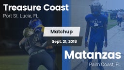Matchup: Treasure Coast High vs. Matanzas  2018