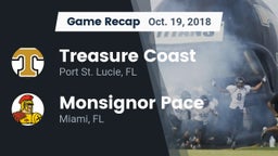 Recap: Treasure Coast  vs. Monsignor Pace  2018