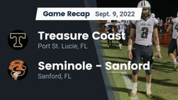 Recap: Treasure Coast  vs. Seminole  - Sanford 2022