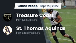 Recap: Treasure Coast  vs. St. Thomas Aquinas  2022