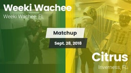 Matchup: Weeki Wachee High vs. Citrus  2018
