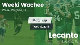 Matchup: Weeki Wachee High vs. Lecanto  2018