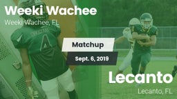 Matchup: Weeki Wachee High vs. Lecanto  2019