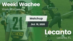 Matchup: Weeki Wachee High vs. Lecanto  2020