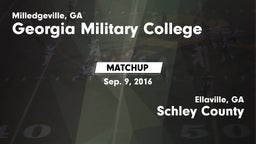 Matchup: Georgia Military vs. Schley County  2016