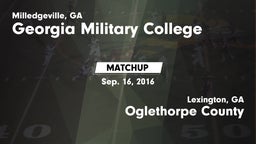 Matchup: Georgia Military vs. Oglethorpe County  2016