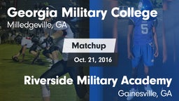 Matchup: Georgia Military vs. Riverside Military Academy  2016