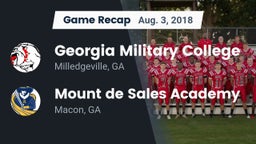 Recap: Georgia Military College  vs. Mount de Sales Academy  2018