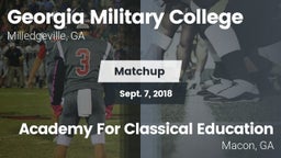 Matchup: Georgia Military vs. Academy For Classical Education 2018