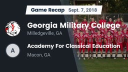 Recap: Georgia Military College  vs. Academy For Classical Education 2018