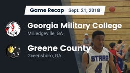 Recap: Georgia Military College  vs. Greene County  2018