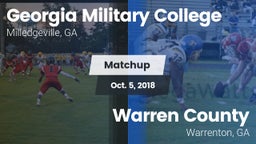 Matchup: Georgia Military vs. Warren County  2018
