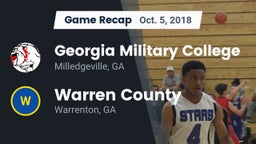 Recap: Georgia Military College  vs. Warren County  2018