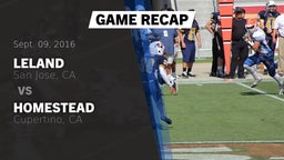 Recap: Leland  vs. Homestead  2016