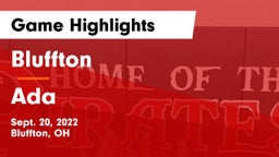 Bluffton  vs Ada  Game Highlights - Sept. 20, 2022