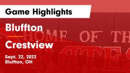 Bluffton  vs Crestview  Game Highlights - Sept. 22, 2022