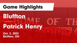 Bluffton  vs Patrick Henry  Game Highlights - Oct. 3, 2022