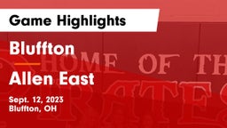 Bluffton  vs Allen East  Game Highlights - Sept. 12, 2023