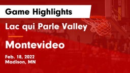 Lac qui Parle Valley  vs Montevideo  Game Highlights - Feb. 18, 2022