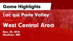 Lac qui Parle Valley  vs West Central Area Game Highlights - Nov. 30, 2018