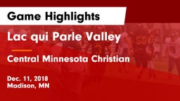 Lac qui Parle Valley  vs Central Minnesota Christian Game Highlights - Dec. 11, 2018