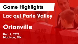 Lac qui Parle Valley  vs Ortonville  Game Highlights - Dec. 7, 2021