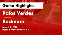 Palos Verdes  vs Beckman  Game Highlights - March 7, 2020