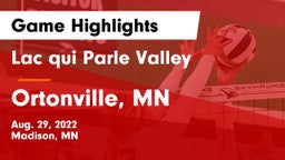 Lac qui Parle Valley  vs Ortonville, MN Game Highlights - Aug. 29, 2022