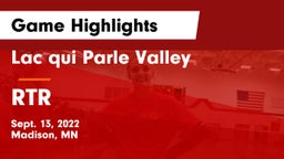 Lac qui Parle Valley  vs RTR  Game Highlights - Sept. 13, 2022