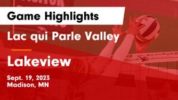 Lac qui Parle Valley  vs Lakeview  Game Highlights - Sept. 19, 2023