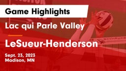 Lac qui Parle Valley  vs LeSueur-Henderson  Game Highlights - Sept. 23, 2023