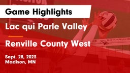 Lac qui Parle Valley  vs Renville County West  Game Highlights - Sept. 28, 2023