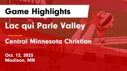 Lac qui Parle Valley  vs Central Minnesota Christian Game Highlights - Oct. 12, 2023