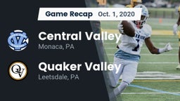 Recap: Central Valley  vs. Quaker Valley  2020