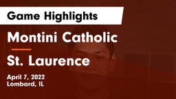 Montini Catholic  vs St. Laurence Game Highlights - April 7, 2022