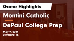 Montini Catholic  vs DePaul College Prep Game Highlights - May 9, 2024