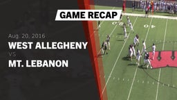 Recap: West Allegheny  vs. Mt. Lebanon  2016