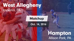 Matchup: West Allegheny High vs. Hampton  2016