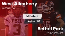 Matchup: West Allegheny  vs. Bethel Park  2019