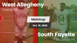 Matchup: West Allegheny  vs. South Fayette  2020