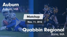 Matchup: Auburn  vs. Quabbin Regional  2016