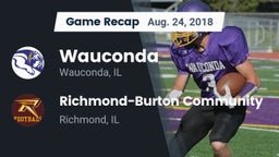 Recap: Wauconda  vs. Richmond-Burton Community  2018
