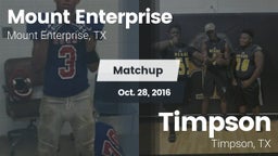 Matchup: Mount Enterprise vs. Timpson  2016