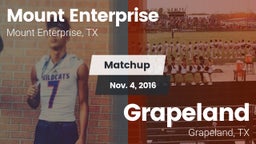 Matchup: Mount Enterprise vs. Grapeland  2016