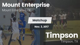 Matchup: Mount Enterprise vs. Timpson  2017