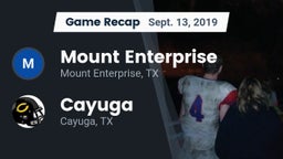 Recap: Mount Enterprise  vs. Cayuga  2019