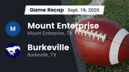 Recap: Mount Enterprise  vs. Burkeville  2020