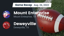 Recap: Mount Enterprise  vs. Deweyville  2022