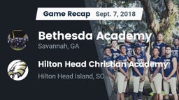 Recap: Bethesda Academy vs. Hilton Head Christian Academy  2018