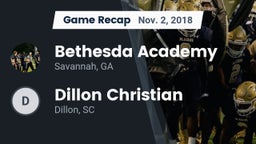 Recap: Bethesda Academy vs. Dillon Christian  2018